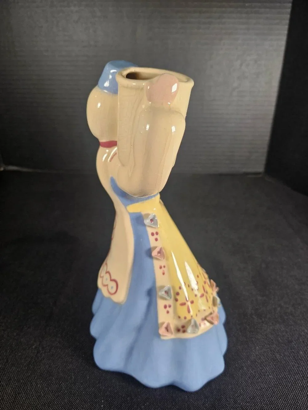Weil Ware California Pottery Lady Planter Vase Figurine 1940s Country Girl